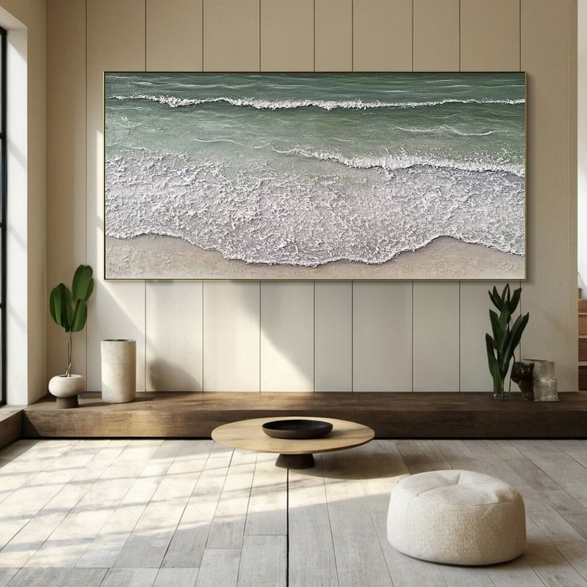 3D Heavy Texture Ocean Wave Oil Painting CZ0070 - Viral Wall Art